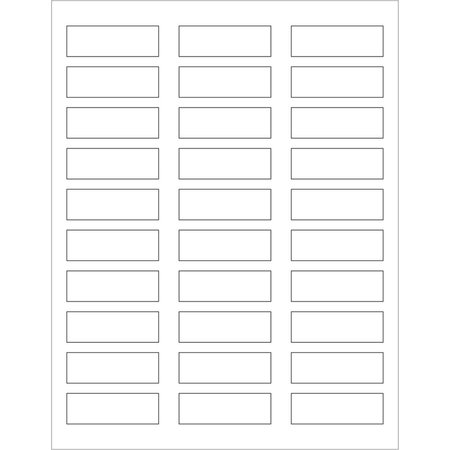 BOX PARTNERS 2.375 x 0.75 in. Rectangle Laser LabelsWhite LL139